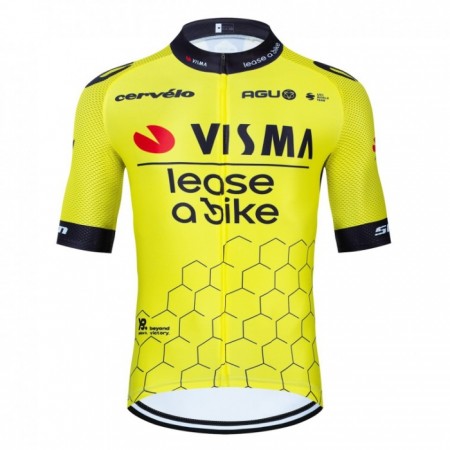 Wielershirt 2024 Team Jumbo-Visma Lease A Bike - Geel